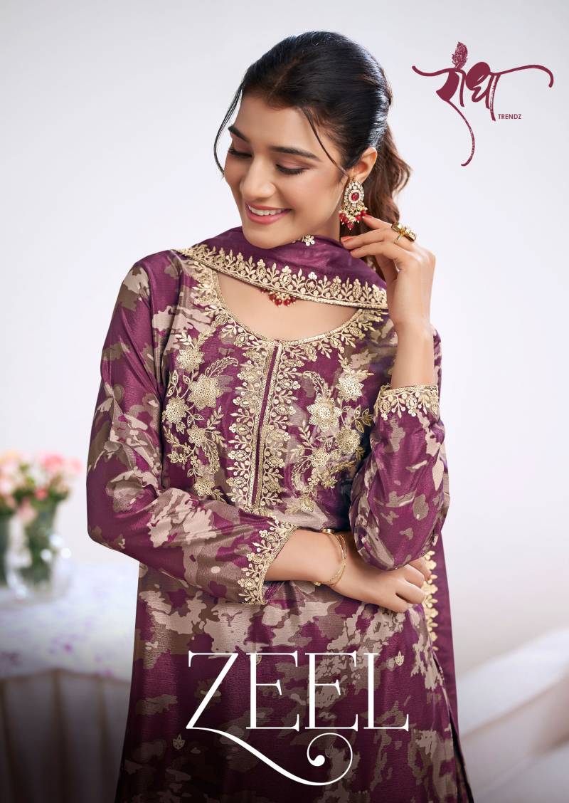 Radha Zeel Chinon With Embroidery Work Designer Salwar Kameez