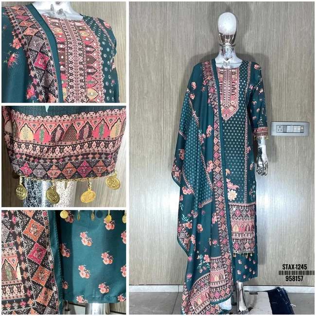 Swt Stax vol 6 Silk crape Pakistani Readymade Dress With Dupatta