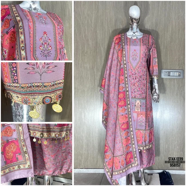 Swt Stax vol 8 Silk crape Pakistani Readymade Dress With Dupatta
