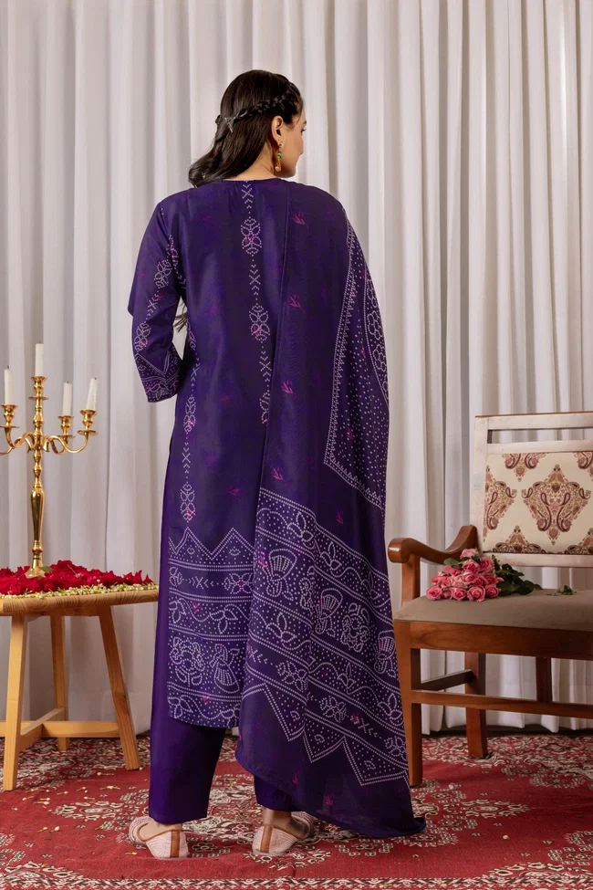 Dt Muslin Silk Festive Wear Kurti Bottom With Dupatta Collection