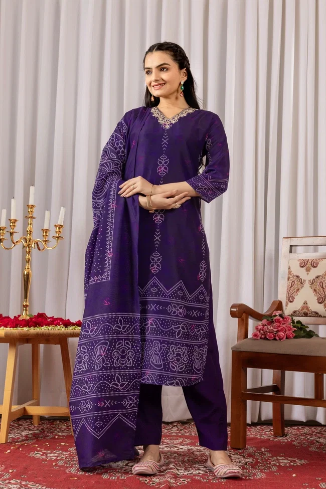 Dt Muslin Silk Festive Wear Kurti Bottom With Dupatta Collection