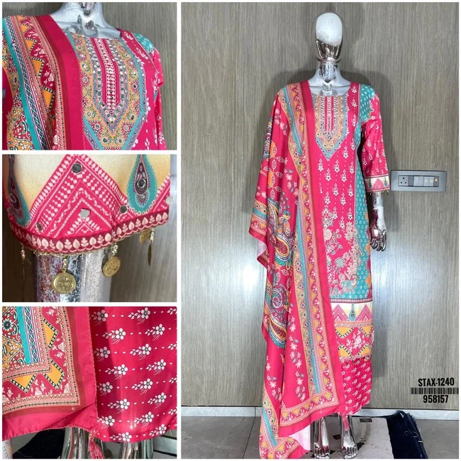 Swt Stax vol 10 Silk crape Pakistani Readymade Dress With Dupatta