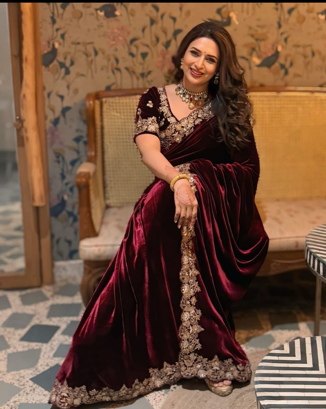 VT 791 T 9000 Velvet with designer sequence work saree collection