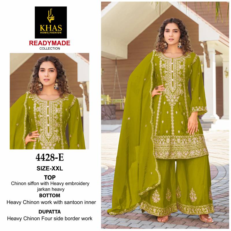 Khas 4428 E To G Chinon Chiffon Embroidery Pakistani Readymade Suits