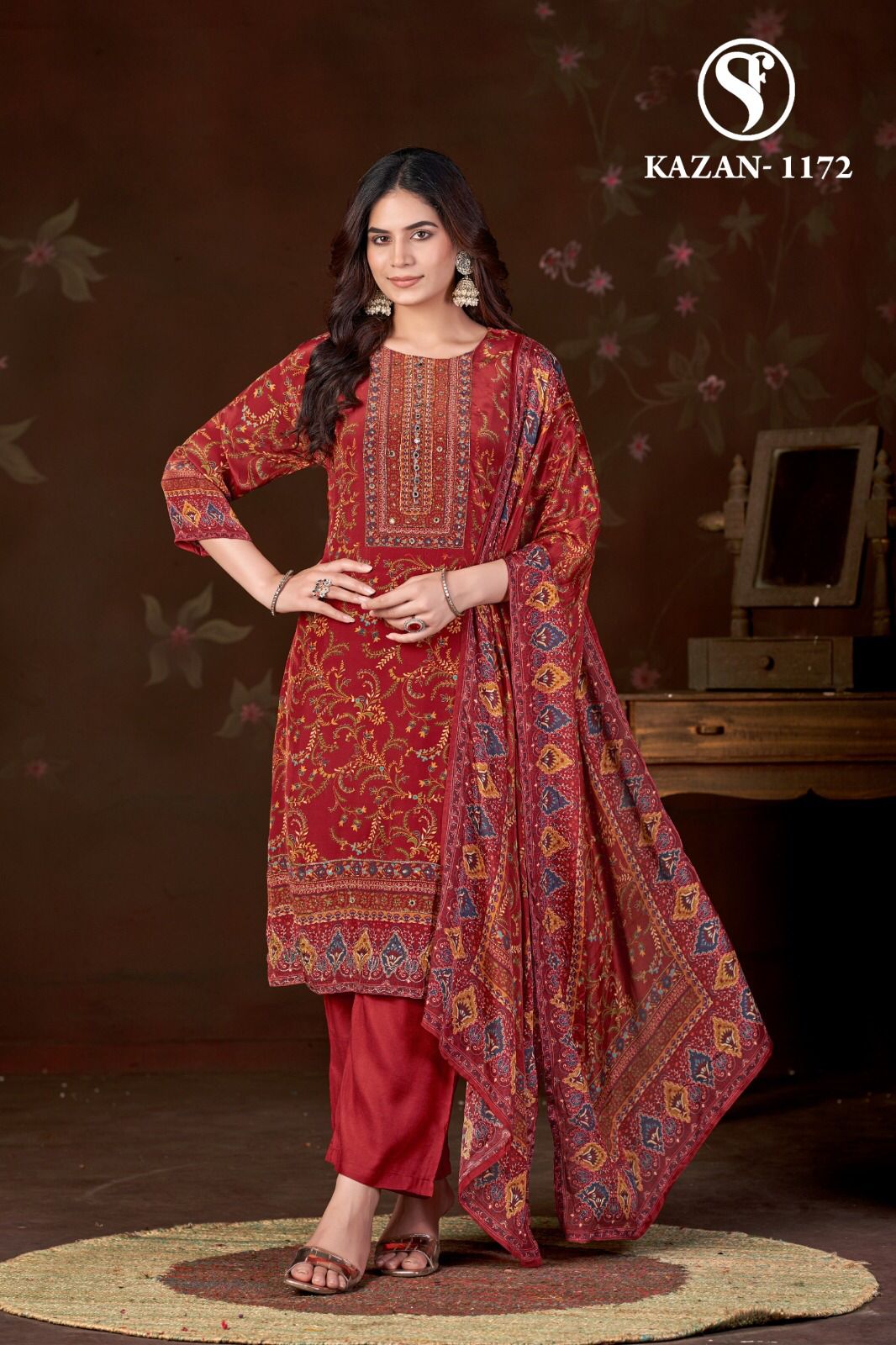 Swt Kazan Vol 3 Pure Viscose Crape Pakistani Print Readymade Suit