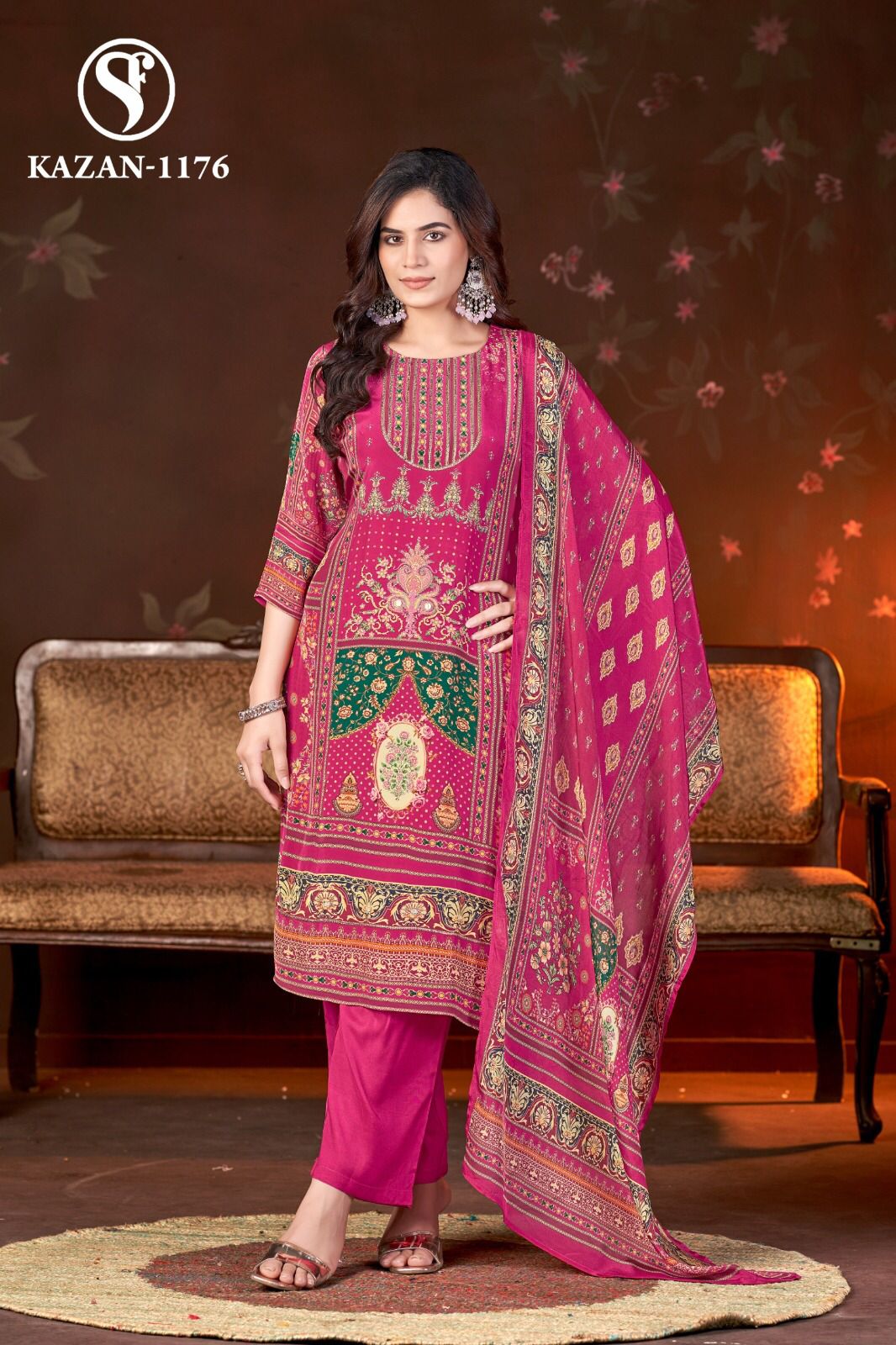 Swt Kazan Vol 4 Pure Viscose Crape Pakistani Print Readymade Suit