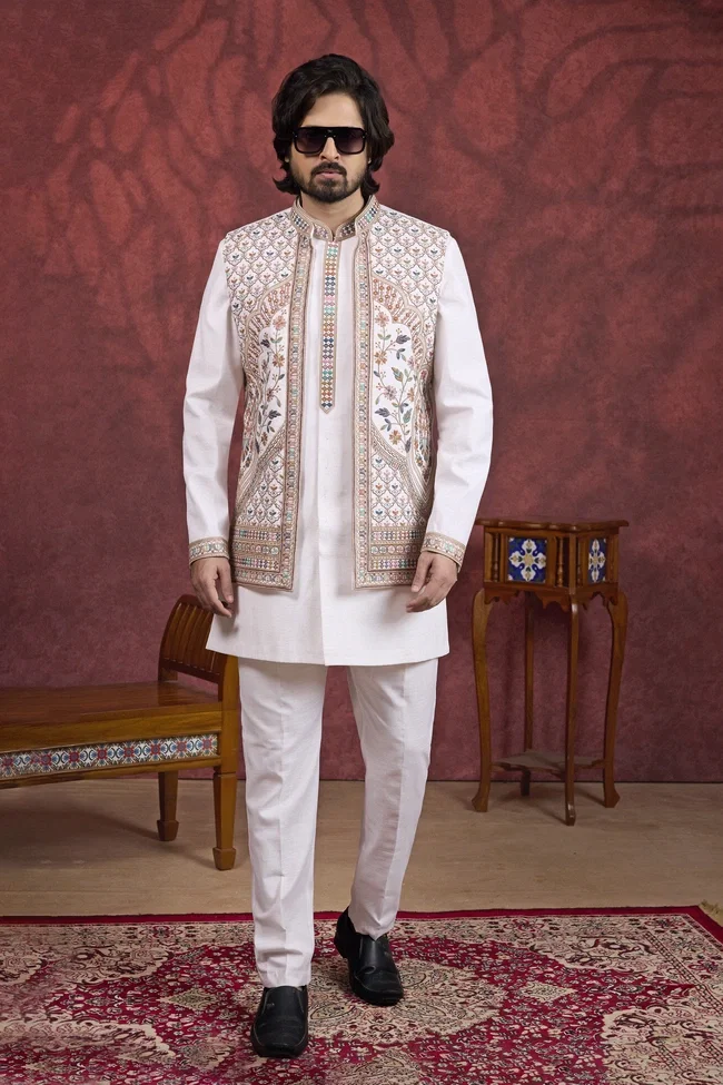 Sumi 4161 to 4166 Series Embroidery Work On Art Banarasi Silk 3 Pcs Jacket Suit Collection