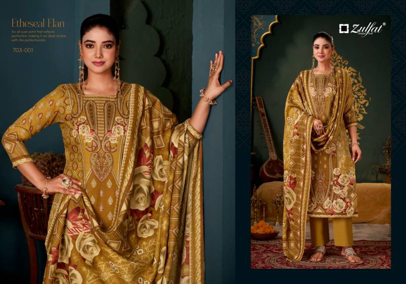 Zulfat Sameera Woollen Pashmina Designer Dress Material Collection