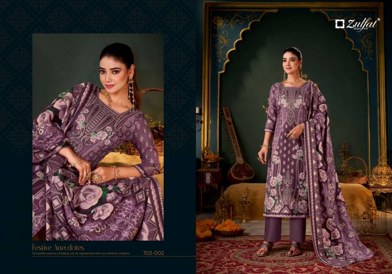Zulfat Sameera Woollen Pashmina Designer Dress Material Collection