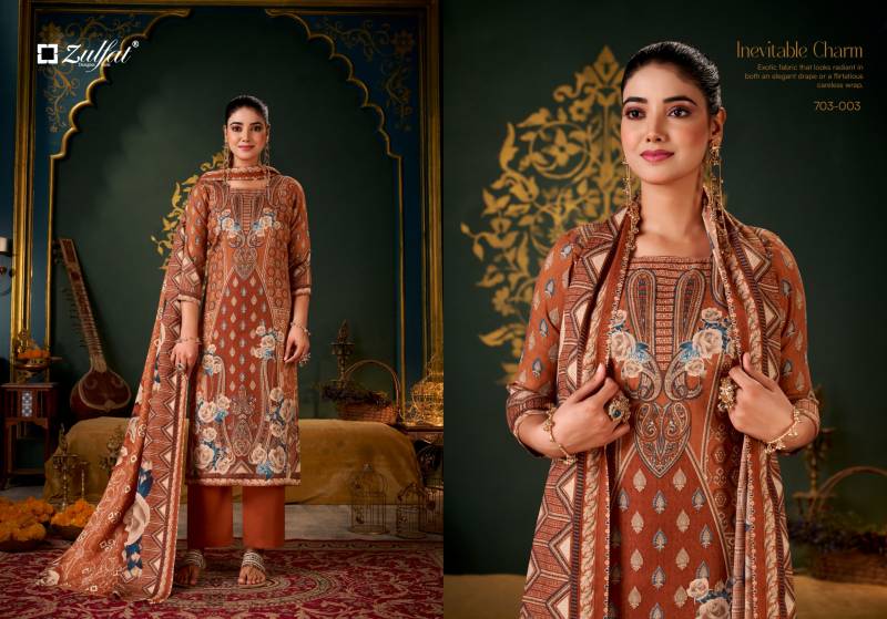 Zulfat Sameera Woollen Pashmina Designer Dress Material Collection