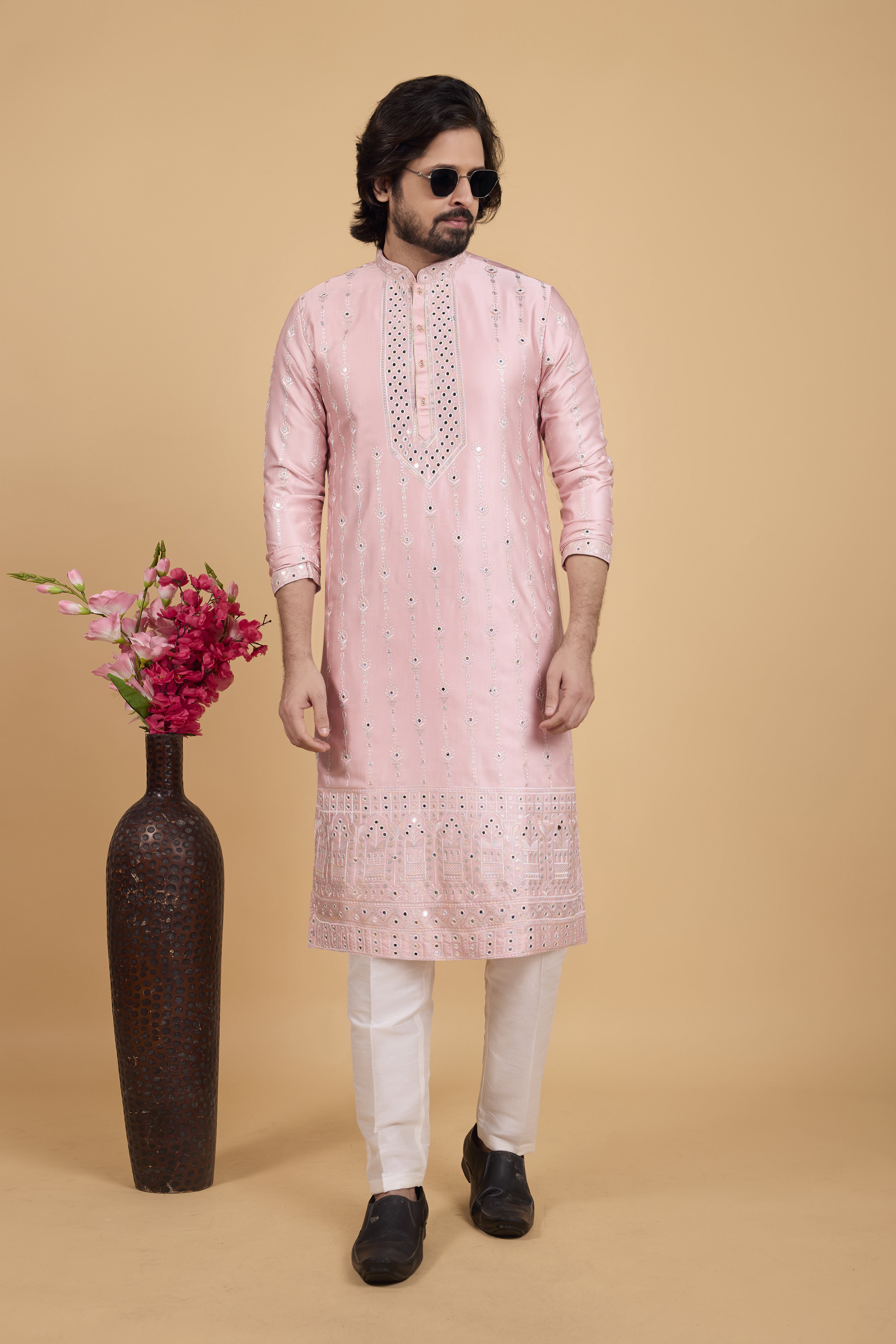 Sumi 4181 To 4185 Series Art Silk Emroidery Work Kurta Pyjama Collection