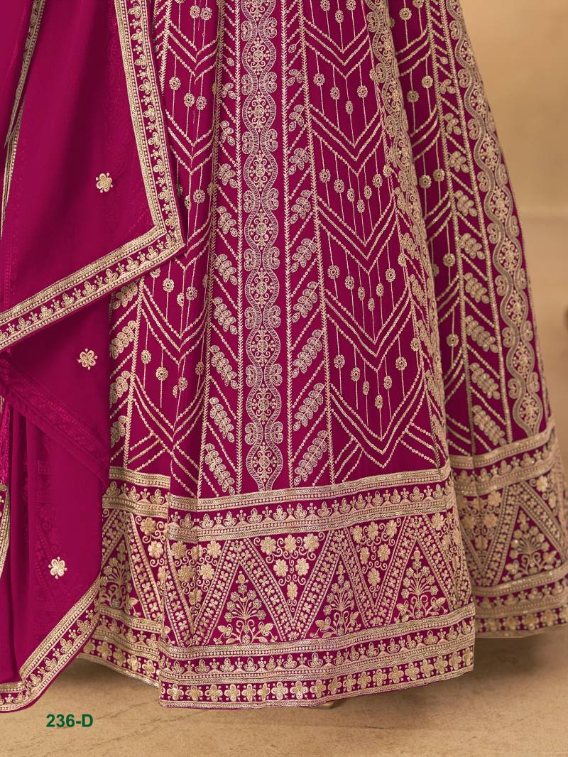 Aanaya Vol 236 Faux Georgette Designer Work Gown And Dupatta Collection