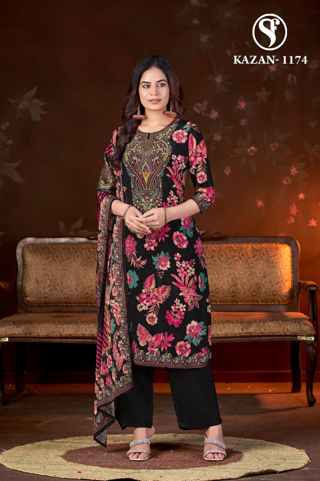 Swt Kazan Vol 7 Pure Viscose Crape Pakistani Print Readymade Suit