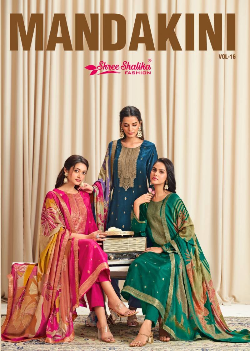 Shree Shalika Mandakini Vol 16 Viscose Jacquard Dress Material Collection