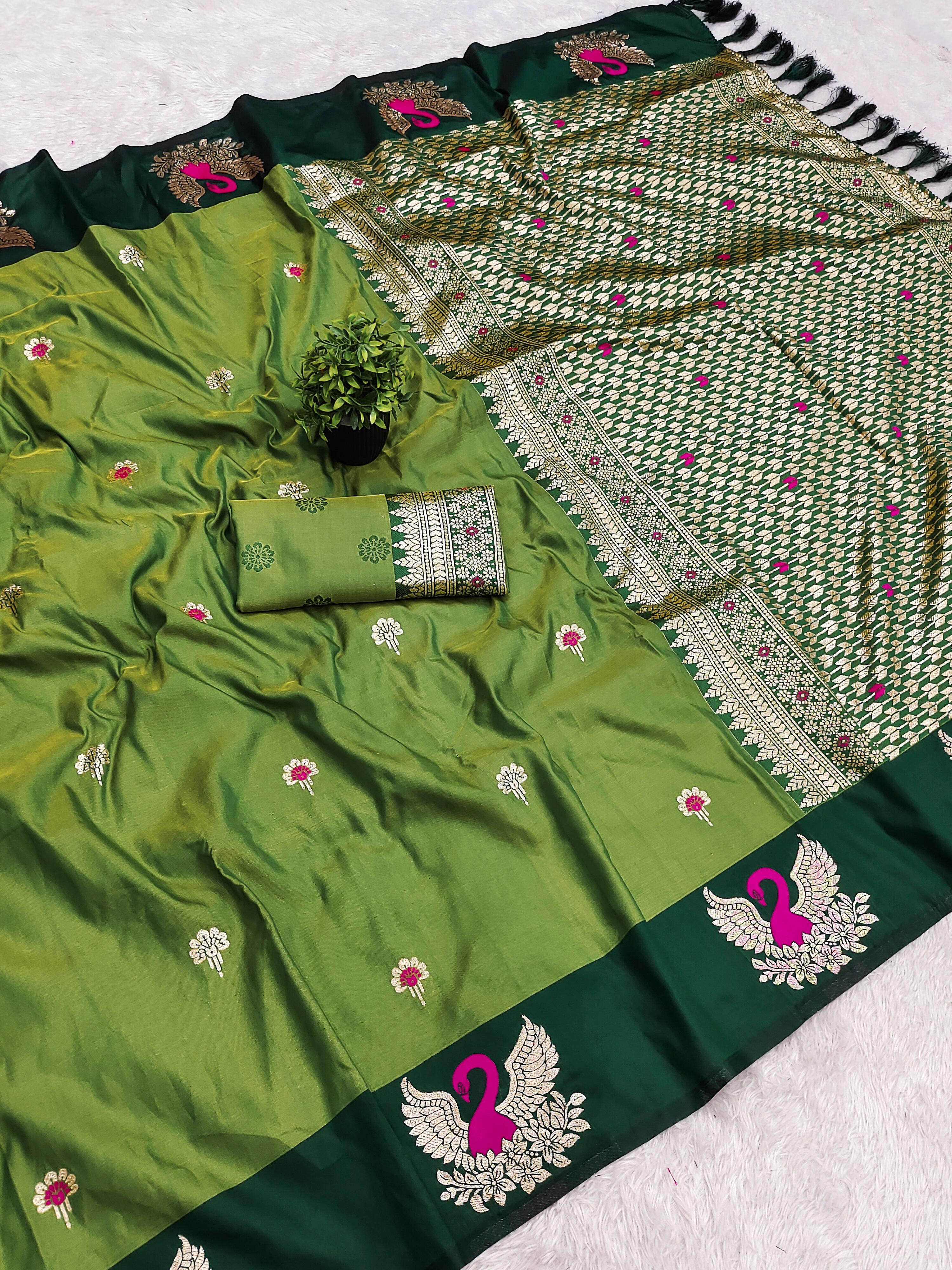 Lekha MN Hand Vol 1 Soft Banarasi Silk Zari Weaving Saree