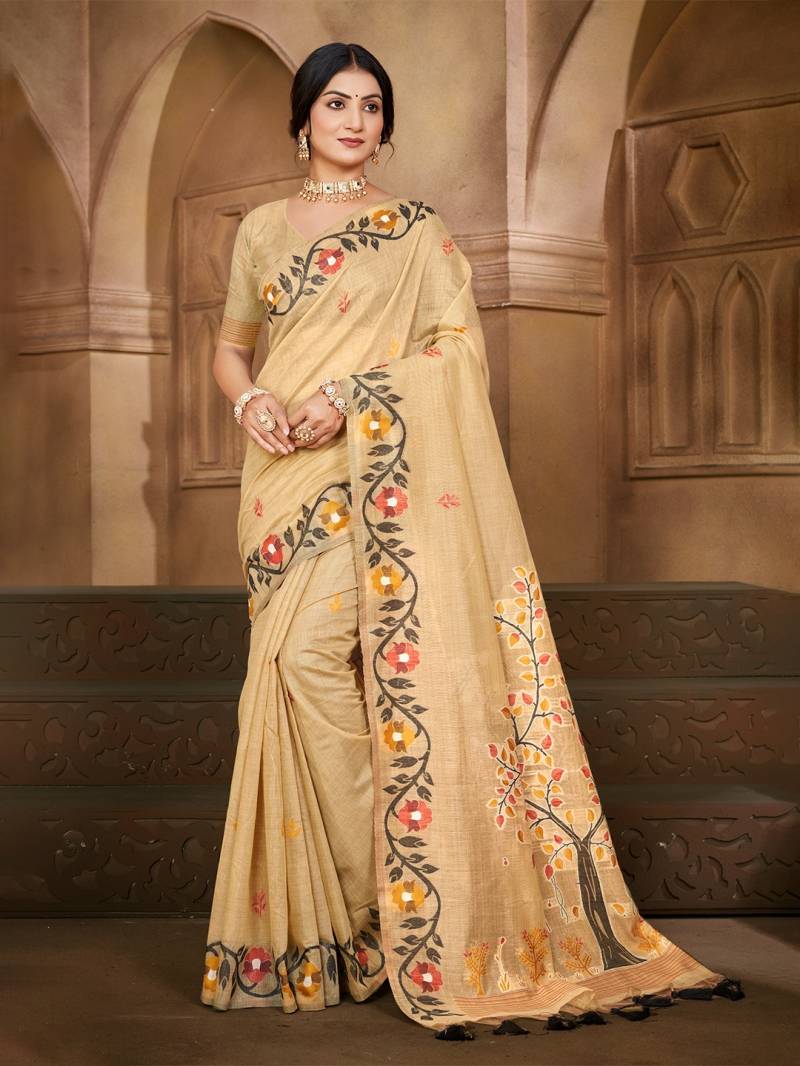 Bunawat Anurag Cotton Silk With Meena Woven Worked Beautiful Saree