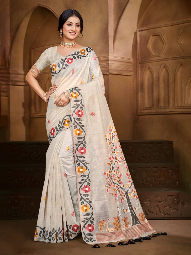 Bunawat Anurag Cotton Silk With Meena Woven Worked Beautiful Saree