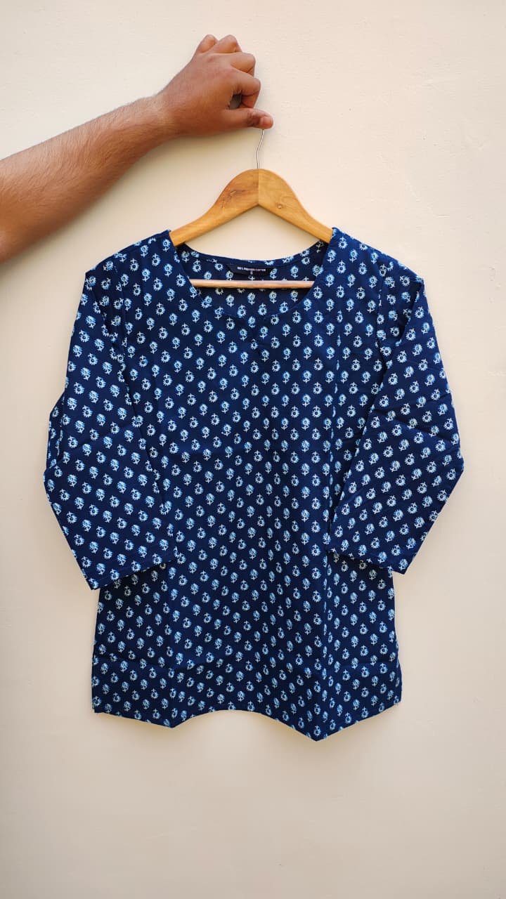 Naisha K 475 Cotton Printed Short Casual Wear Top Collection