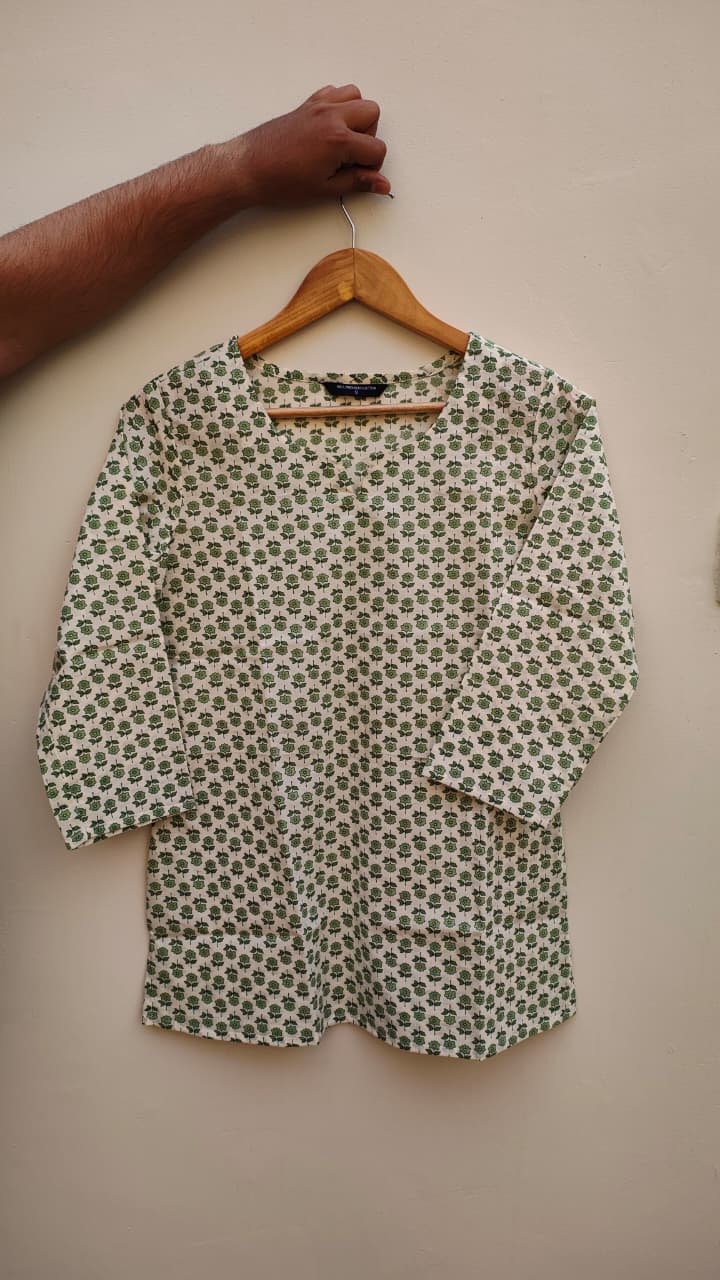 Naisha K 475 Cotton Printed Short Casual Wear Top Collection