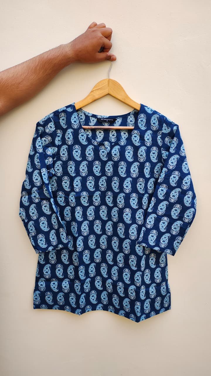 Naisha K 475 Cotton Printed Short Casual Wear Top Collection