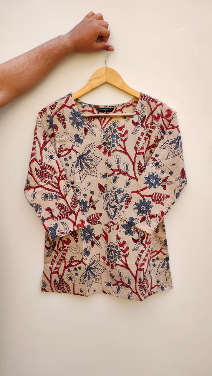 Naisha K 475 Cotton Printed Short Casual Wear Top Collection