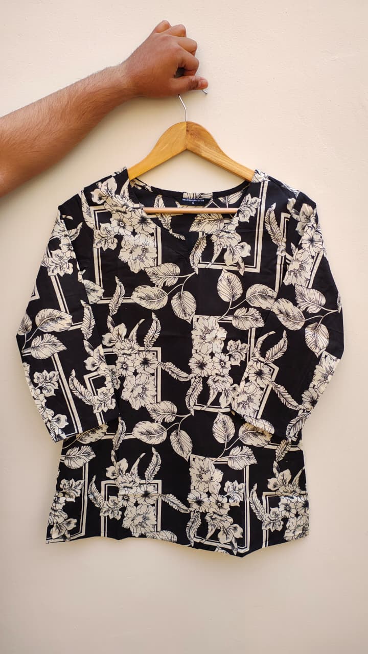 Naisha K 475 Cotton Printed Short Casual Wear Top Collection