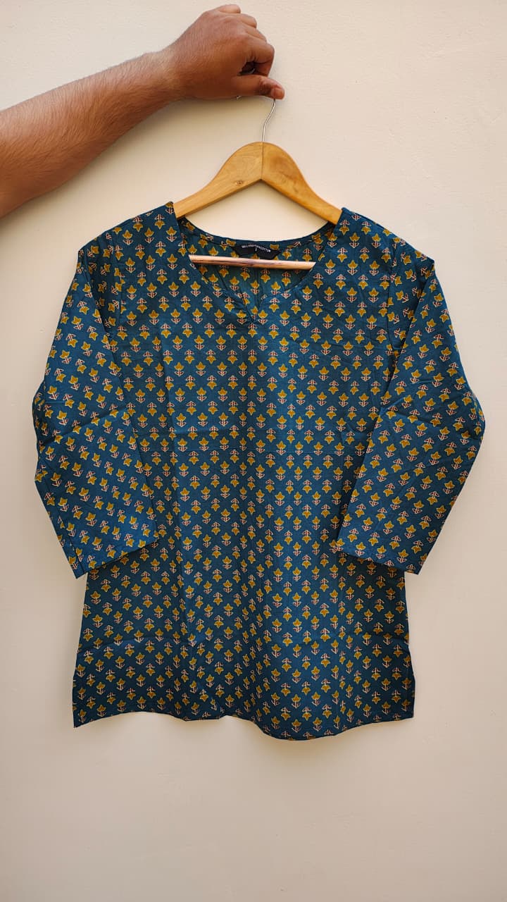 Naisha K 475 Cotton Printed Short Casual Wear Top Collection