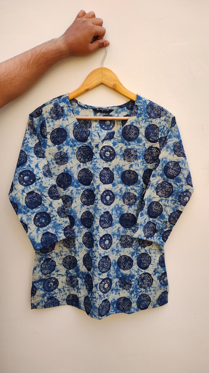 Naisha K 475 Cotton Printed Short Casual Wear Top Collection