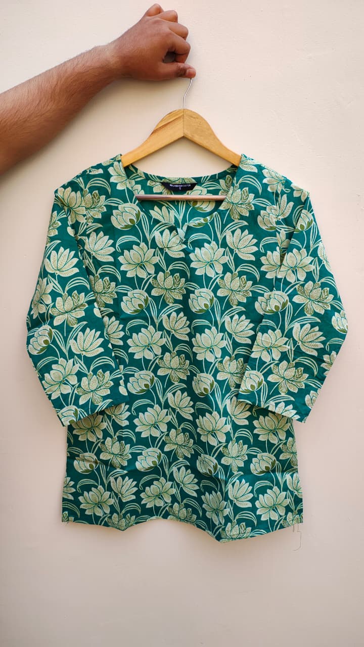 Naisha K 475 Cotton Printed Short Casual Wear Top Collection