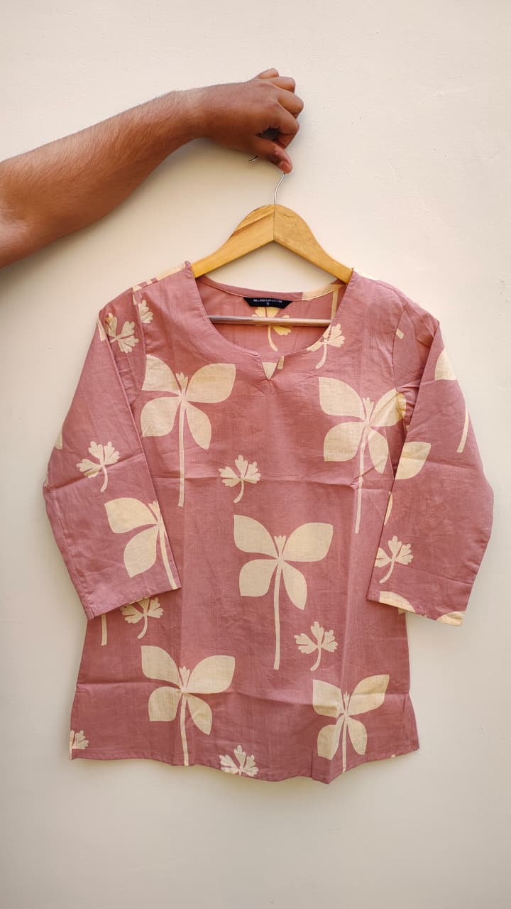 Naisha K 475 Cotton Printed Short Casual Wear Top Collection