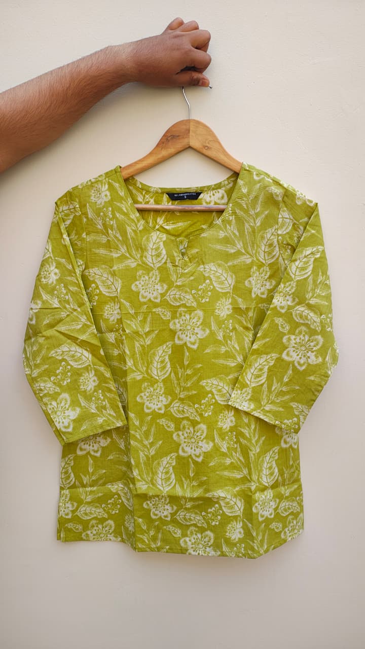 Naisha K 475 Cotton Printed Short Casual Wear Top Collection