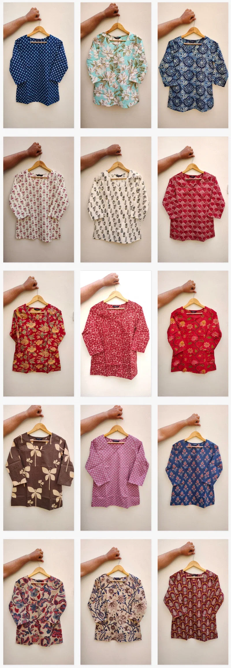 Naisha K 475 Cotton Printed Short Casual Wear Top Collection