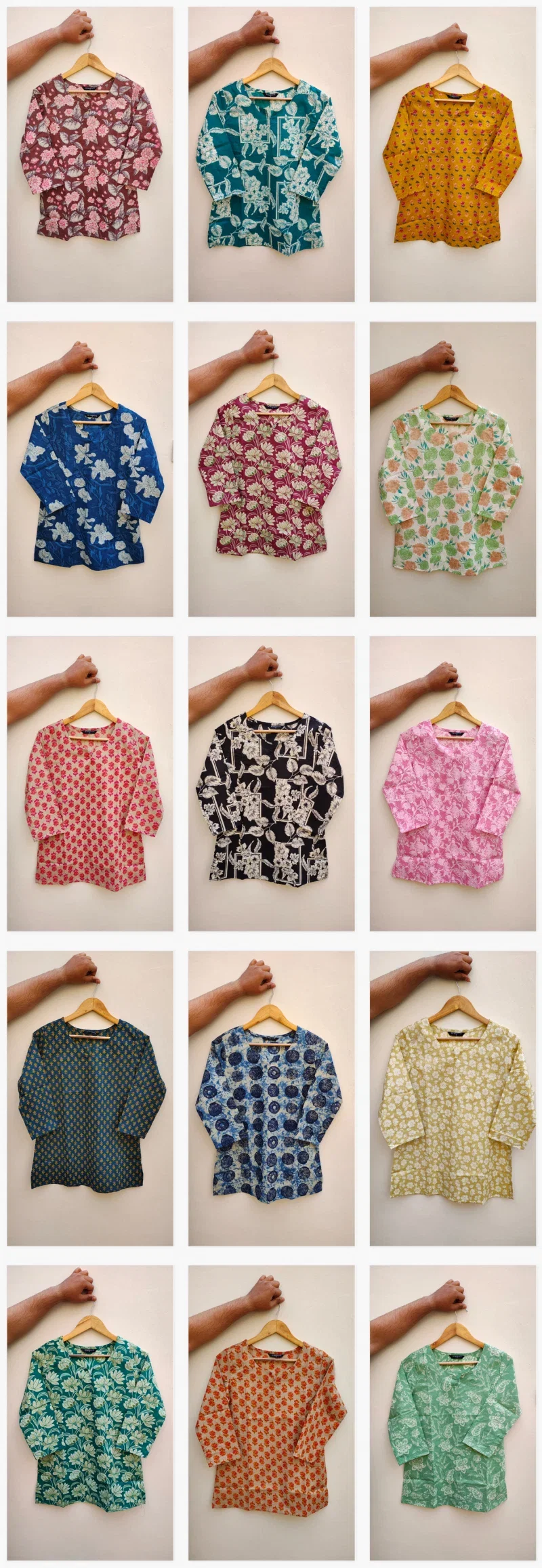 Naisha K 475 Cotton Printed Short Casual Wear Top Collection