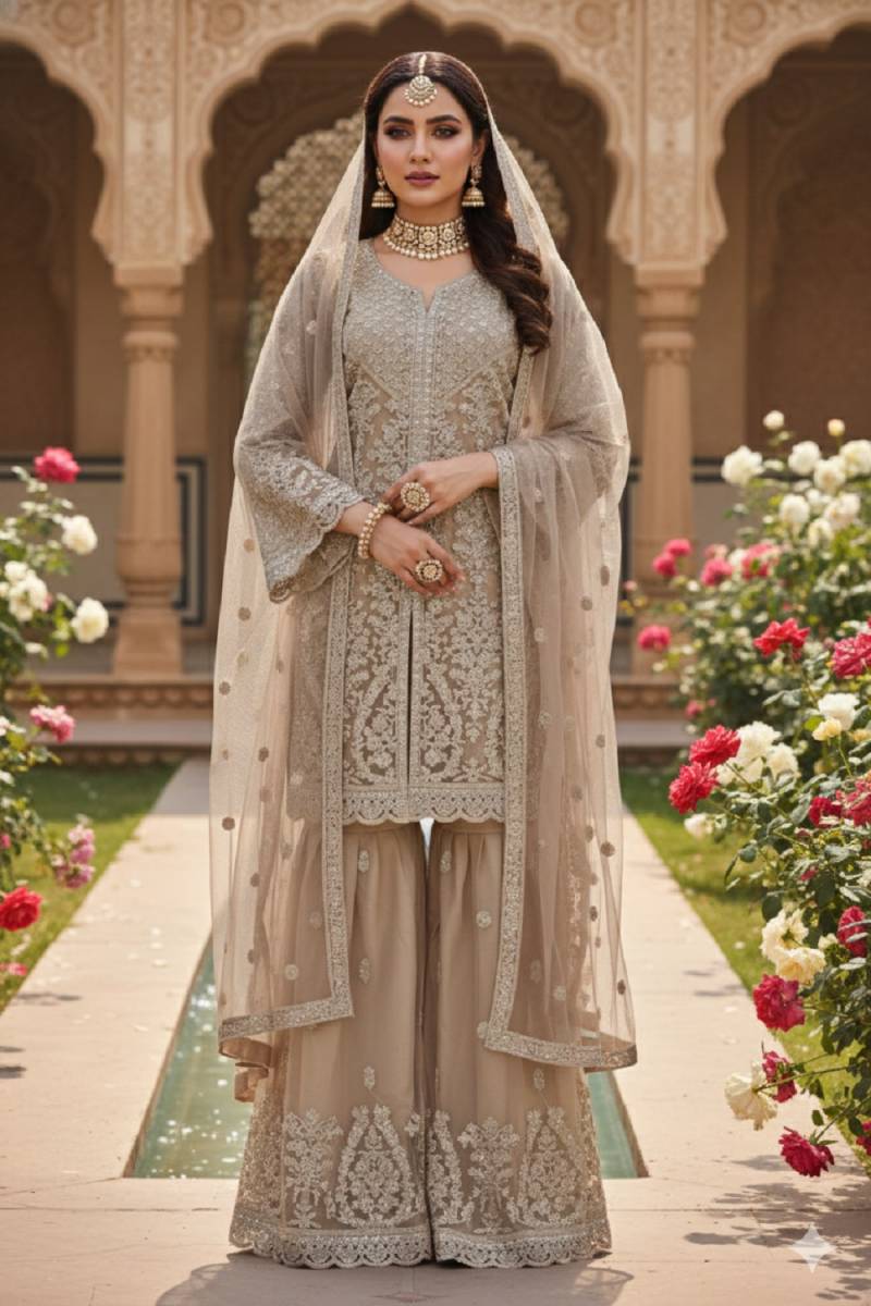 Kb 4104 Net With Embroidered Worked Premium Salwar Kameez
