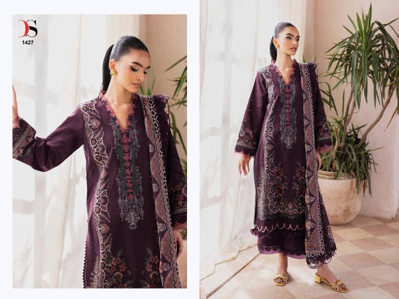 Deepsy Jade Bliss Lawn 25 Vol 3 Chiffon Dupatta Cotton Pakistani Suits