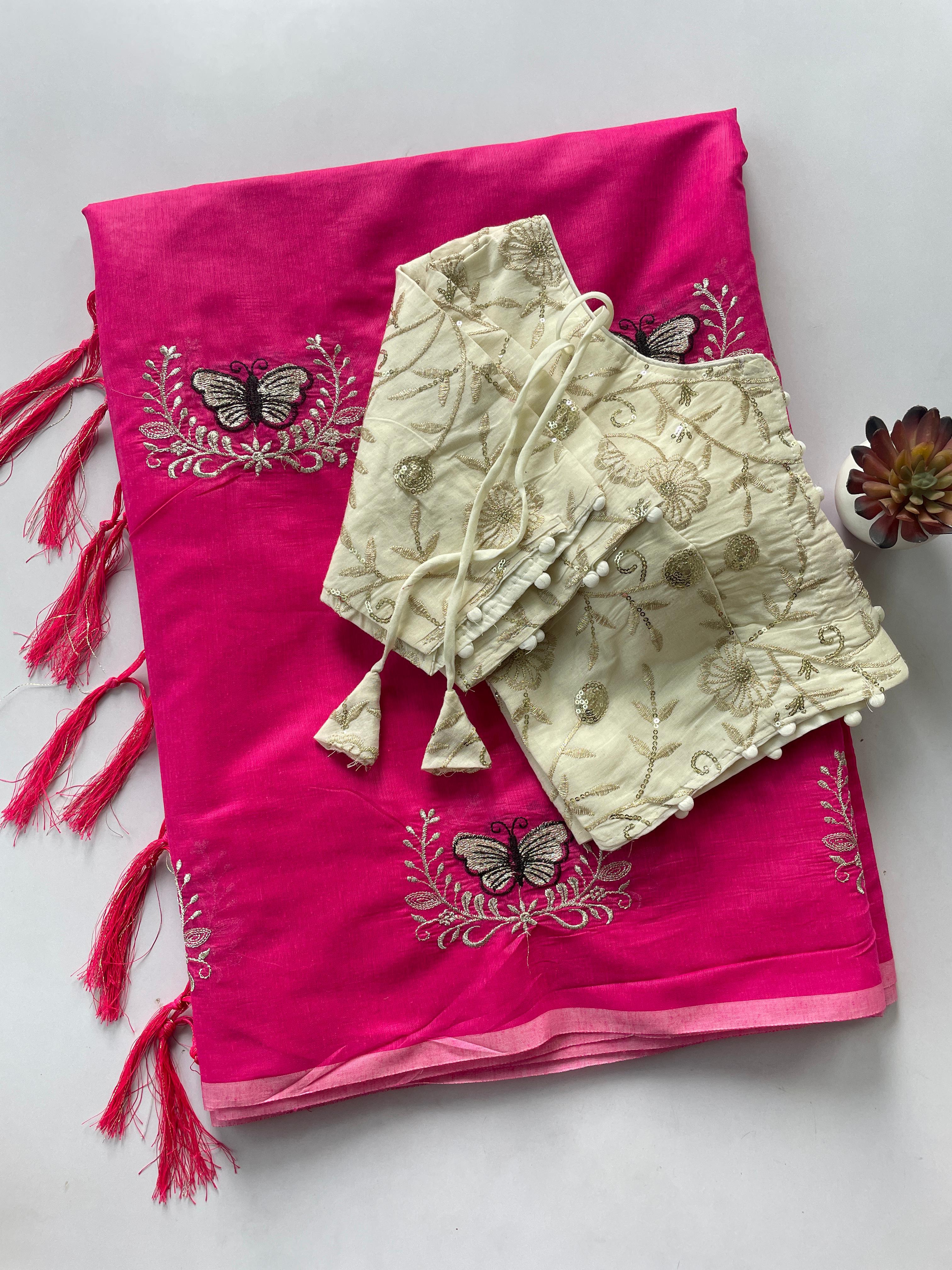 Lekha CF 203 Chanderi Cotton With Work Saree 