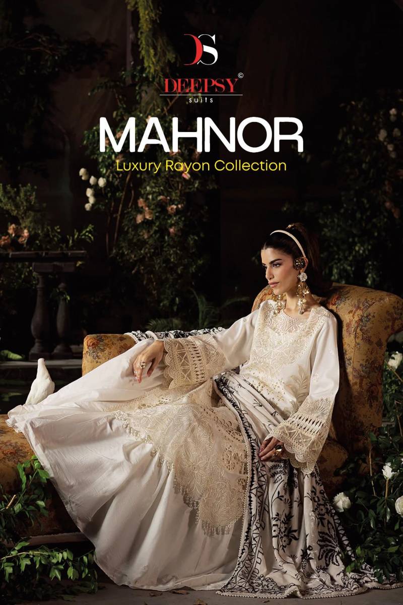 Deepsy Mahnoor Cotton Dupatta Rayon Embroidery Pakistani Salwar Kameez