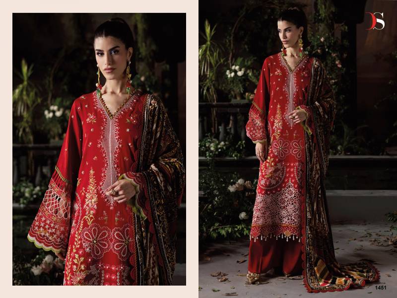 Deepsy Mahnoor Cotton Dupatta Rayon Embroidery Pakistani Salwar Kameez