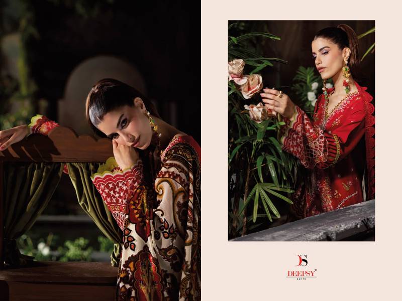 Deepsy Mahnoor Cotton Dupatta Rayon Embroidery Pakistani Salwar Kameez