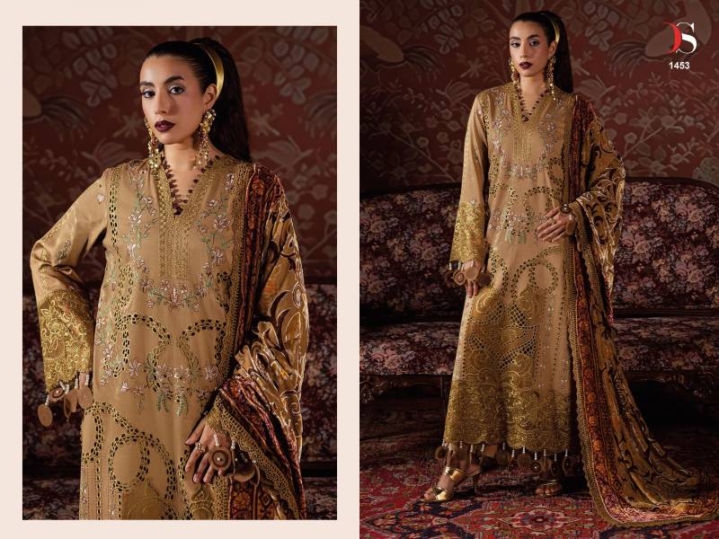 Deepsy Mahnoor Cotton Dupatta Rayon Embroidery Pakistani Salwar Kameez