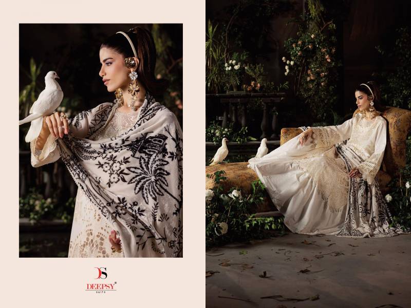 Deepsy Mahnoor Cotton Dupatta Rayon Embroidery Pakistani Salwar Kameez