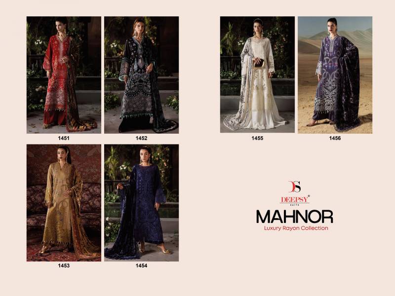 Deepsy Mahnoor Cotton Dupatta Rayon Embroidery Pakistani Salwar Kameez