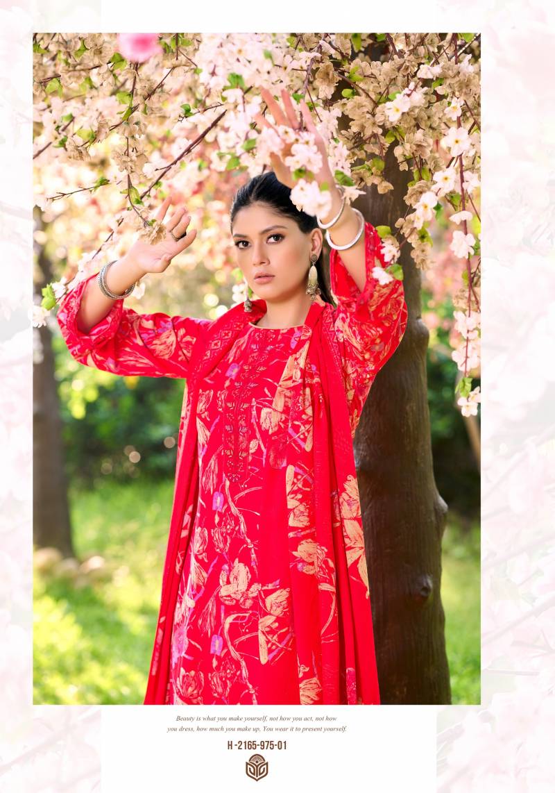 Alok Turkish Edition 3 Viscose Rayon Print Embroidery Dress Material