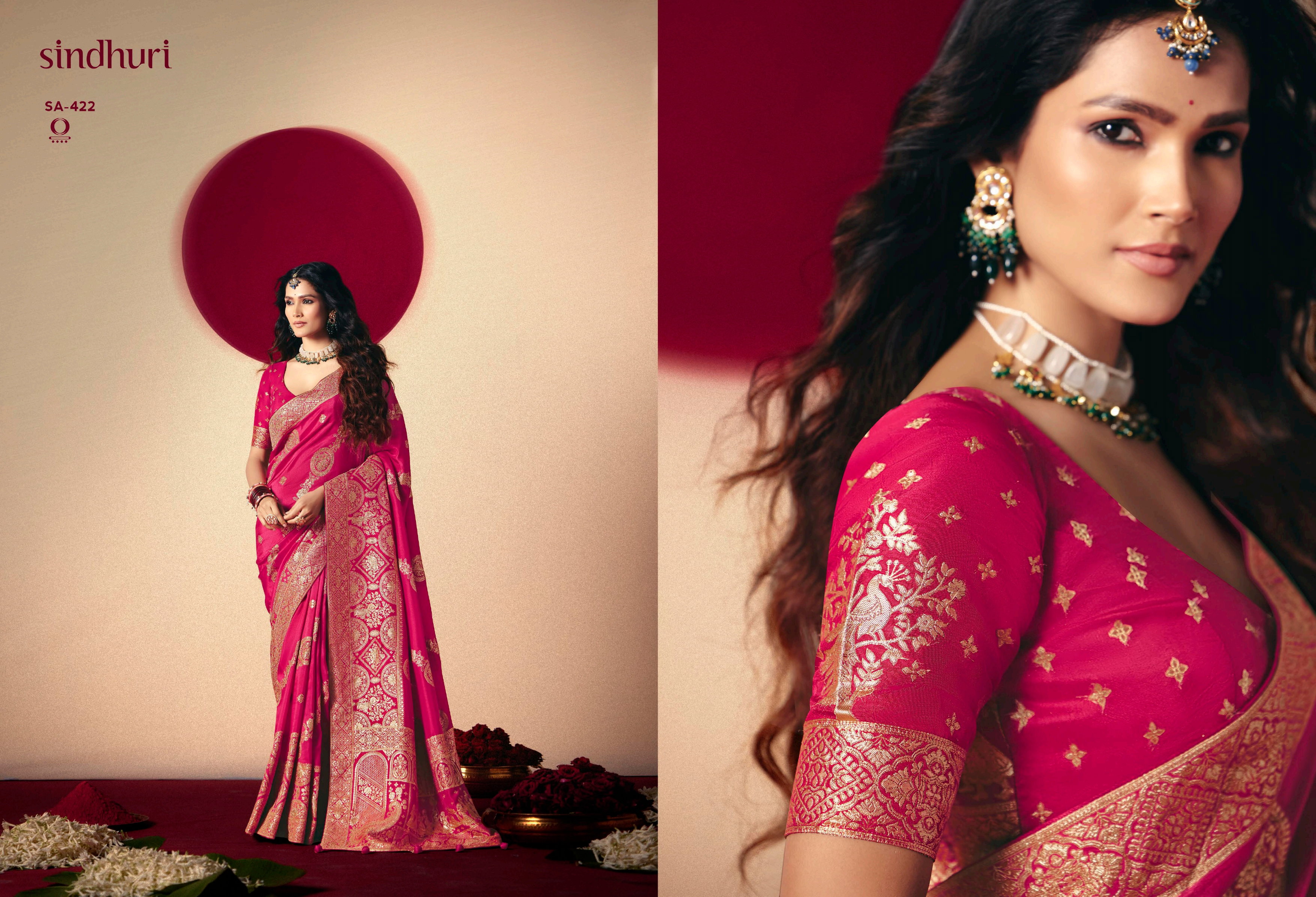 Kimora Devika Pure Viscose Dola Silk With Zari Weaving Saree Collection
