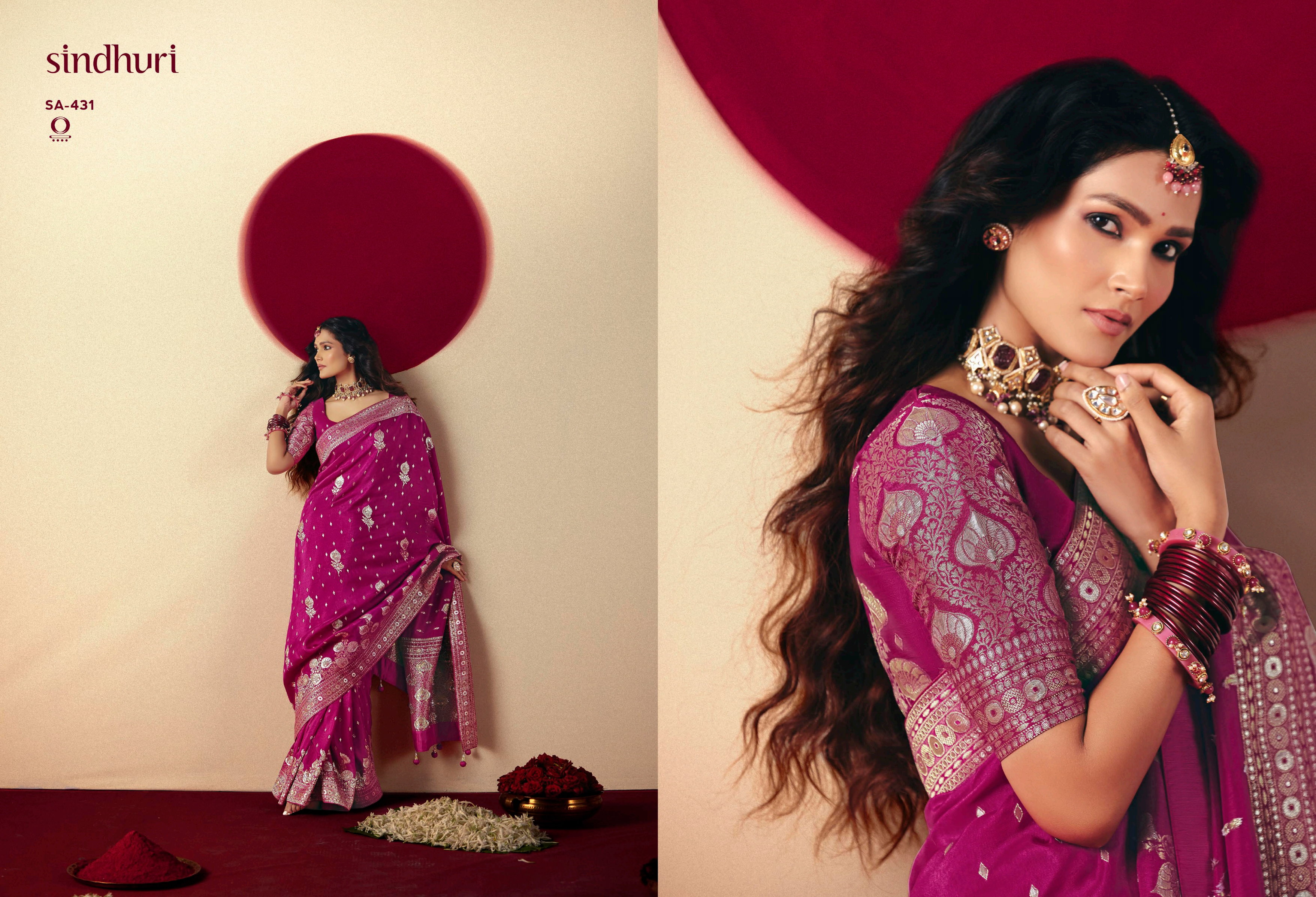 Kimora Devika Pure Viscose Dola Silk With Zari Weaving Saree Collection