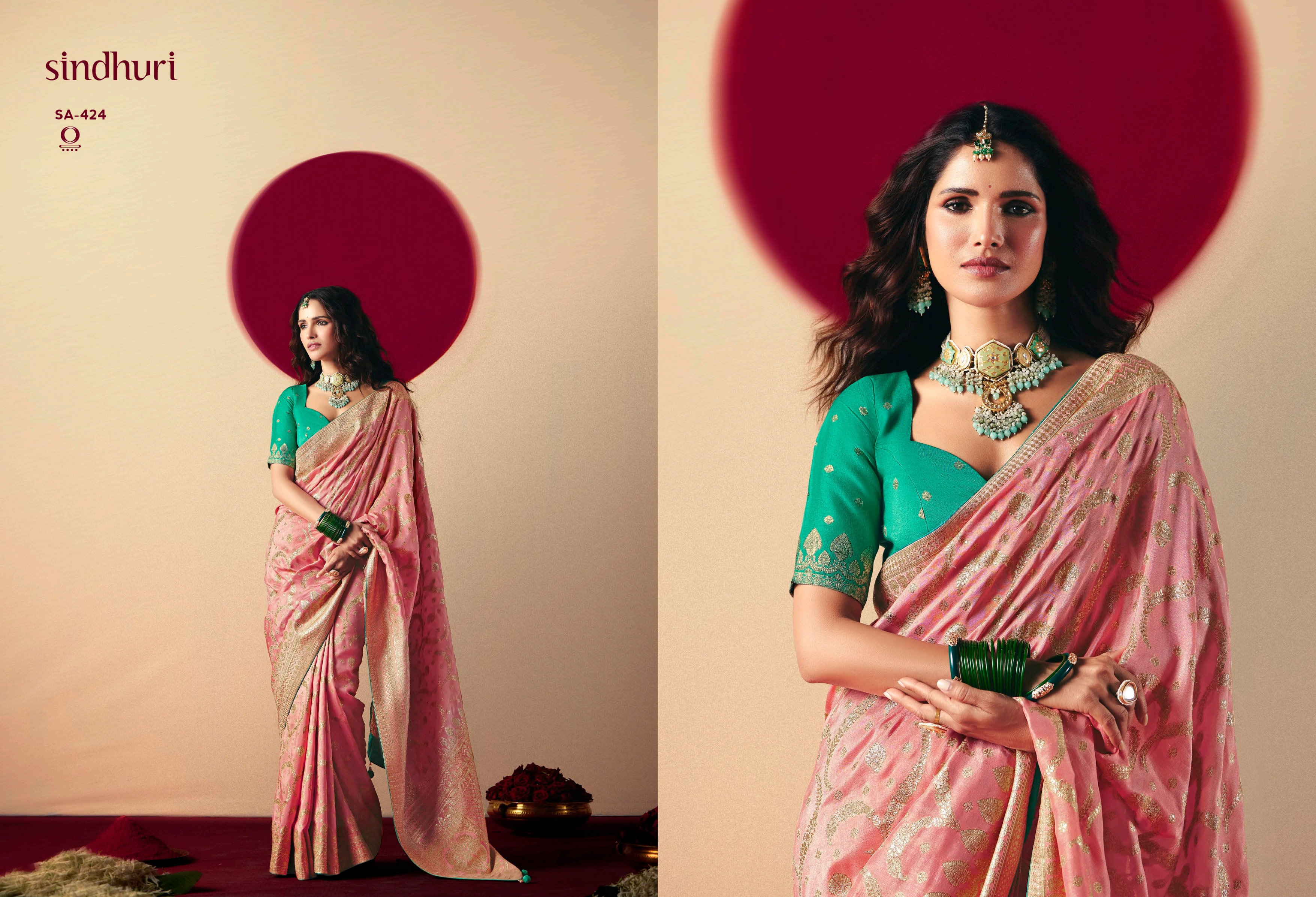 Kimora Devika Pure Viscose Dola Silk With Zari Weaving Saree Collection