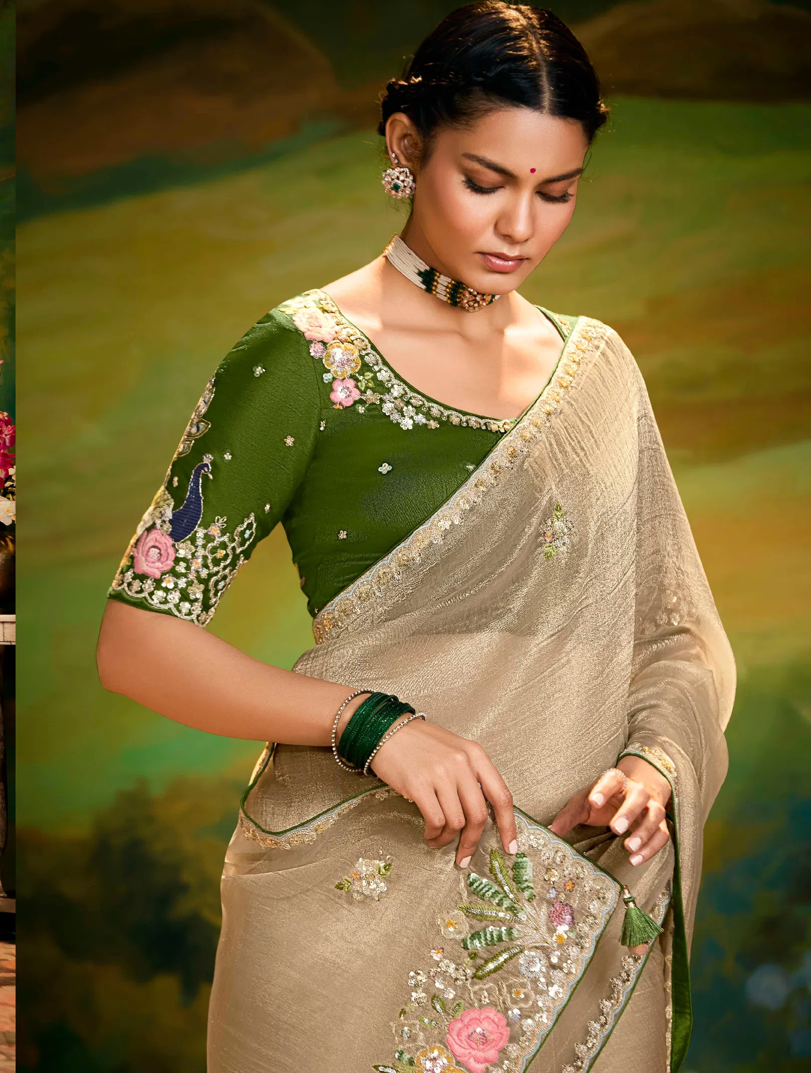 Kimora Kajaal Vol 17 Fancy Fabric With Designer Hand Work Saree Collection