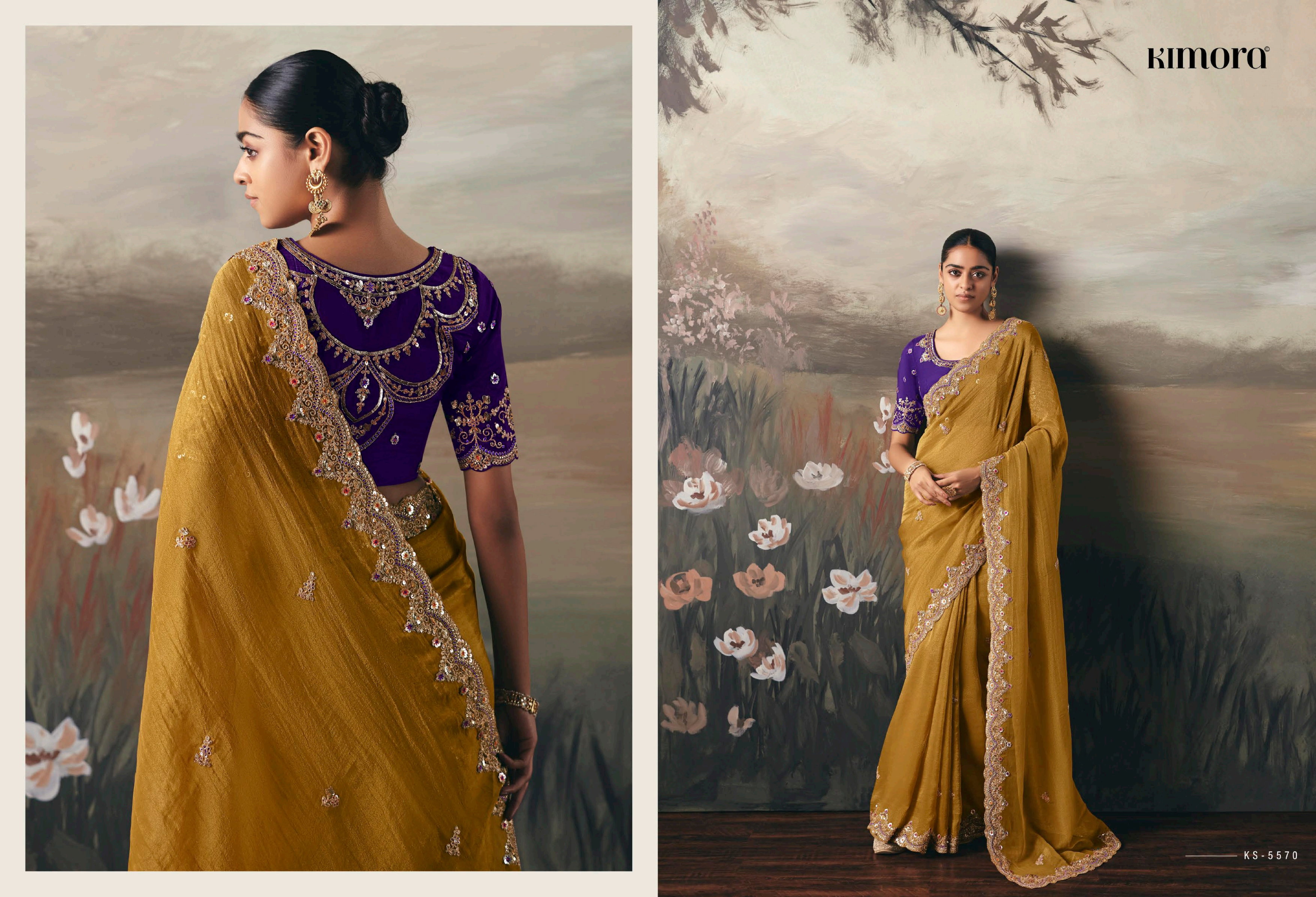 Kimora Sil Sila  Pure Fancy Tissue based Fabric Saree Collection 