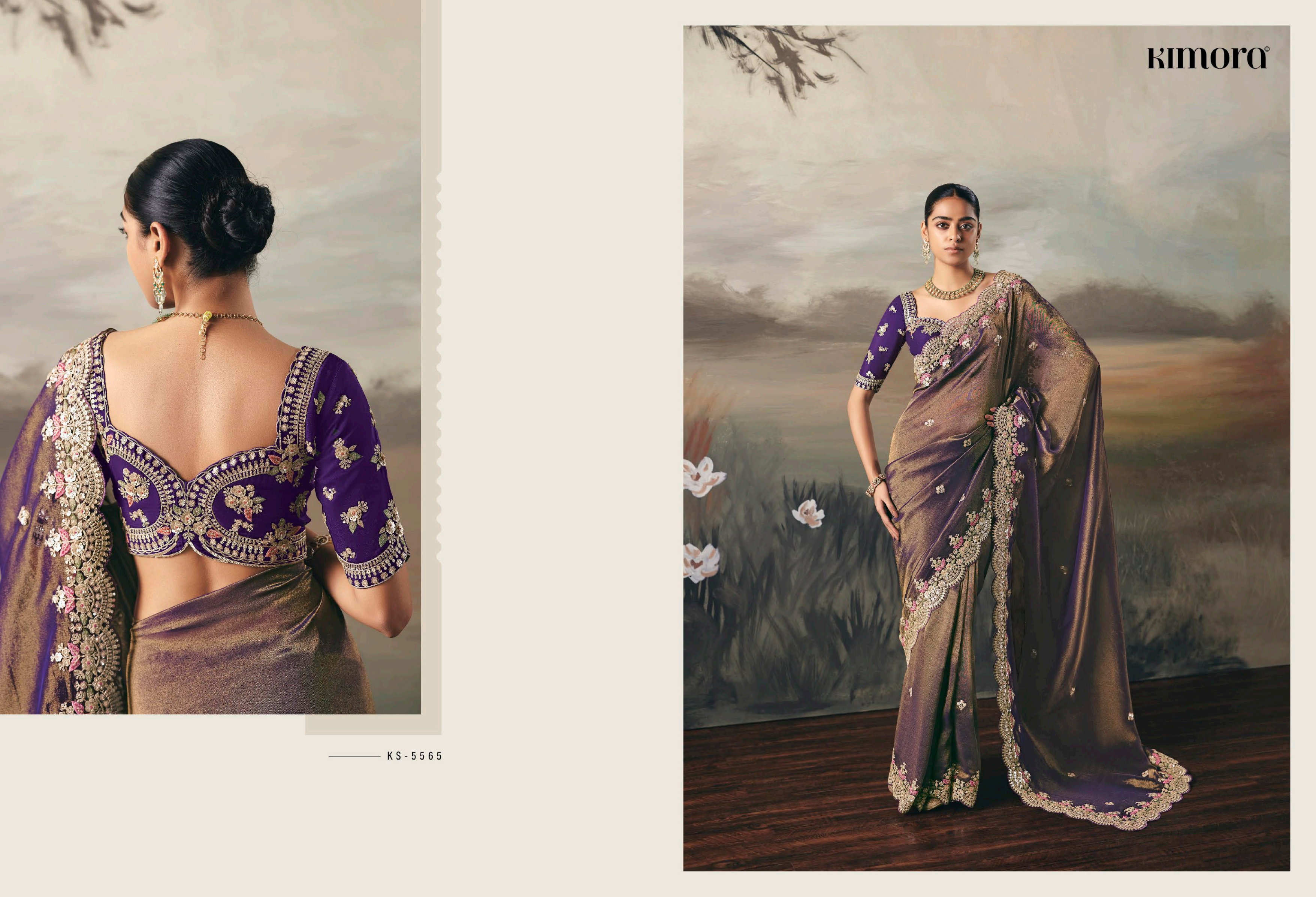 Kimora Sil Sila  Pure Fancy Tissue based Fabric Saree Collection 