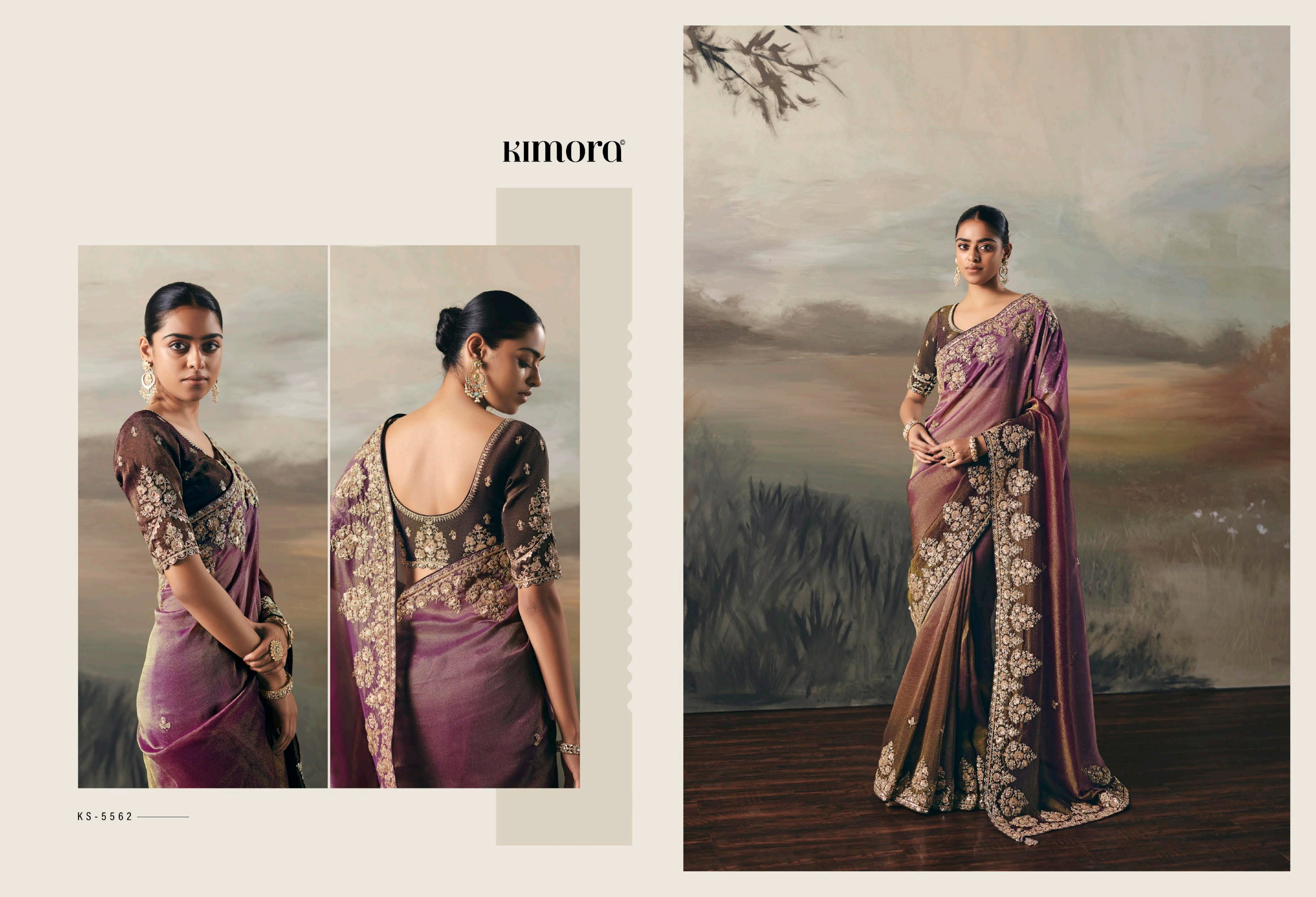 Kimora Sil Sila  Pure Fancy Tissue based Fabric Saree Collection 